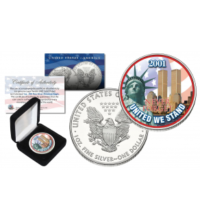 WORLD TRADE CENTER United We Stand 1st Anniversary American Silver Eagle Dollar 1 OZ U.S. 9/11 Coin 