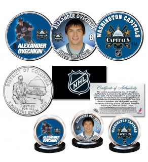 WASHINGTON CAPITALS 2018 Stanley Cup OVECHKIN NHL Hockey DC Quarters US 3-Coin Set - Officially Licensed