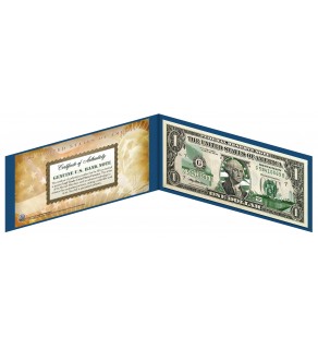 WISCONSIN State $1 Bill - Genuine Legal Tender - U.S. One-Dollar Currency " Green "