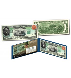 1869 Thomas Jefferson Rainbow $2 Banknote designed on Modern $2 Bill
