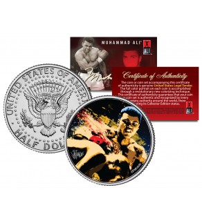 MUHAMMAD ALI " Artistic Knockout " JFK Kennedy Half Dollar U.S. Coin