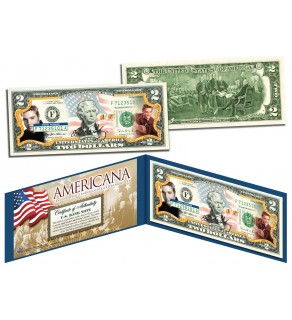 ELVIS PRESLEY - Americana - Genuine Legal Tender Colorized U.S. $2 Bill - Officially Licensed