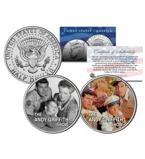 THE ANDY GRIFFITH SHOW - TV SHOW - Colorized JFK Half Dollar U.S. 2-Coin Set