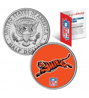 CINCINNATI BENGALS NFL JFK Kennedy Half Dollar US Colorized Coin - Officially Licensed