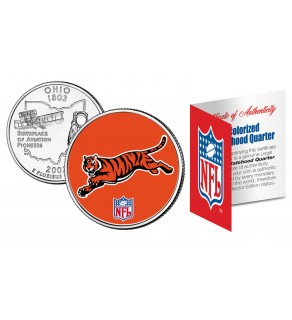 CINCINNATI BENGALS NFL Ohio US Statehood Quarter Colorized Coin  - Officially Licensed