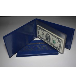 Lot of 2 CURRENCY BILL HOLDER ALBUMS holds 10 BILLS for Your Dollar US Note Collection