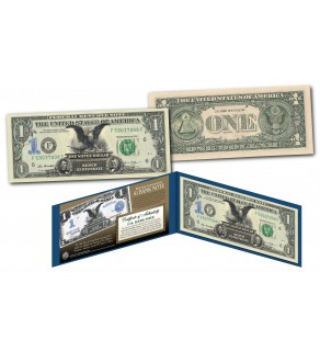 1899 Black Eagle Dual Presidents One-Dollar Silver Certificate designed on modern $1 bill 