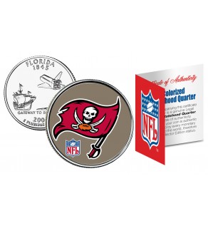 TAMPA BAY BUCCANEERS NFL Florida US Statehood Quarter Colorized Coin  - Officially Licensed