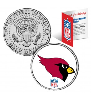 ARIZONA CARDINALS NFL JFK Kennedy Half Dollar US Colorized Coin - Officially Licensed