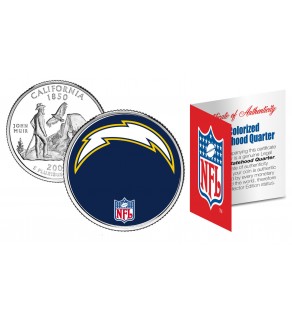 SAN DIEGO CHARGERS NFL California US Statehood Quarter Colorized Coin  - Officially Licensed