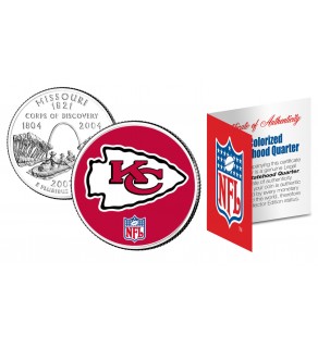 KANSAS CITY CHIEFS NFL Missouri US Statehood Quarter Colorized Coin  - Officially Licensed