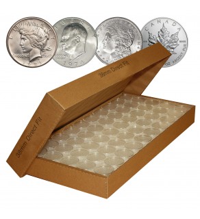 1000 Direct-Fit Airtight 38mm Coin Capsules Holders For MORGAN DOLLARS / PEACE DOLLARS / IKE DOLLARS / MAPLE LEAFS