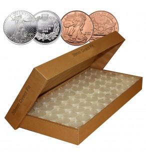1000 Direct Fit Airtight 39mm Coin Holder Capsules For 1oz SILVER ROUNDS or COPPER ROUNDS