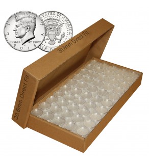 25 Direct Fit Airtight 30.6mm Coin Holders Capsules For JFK HALF DOLLARS