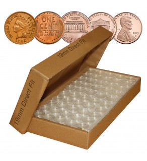 PENNY Direct-Fit Airtight 19mm Coin Capsule Holders For PENNIES (QTY: 1000)