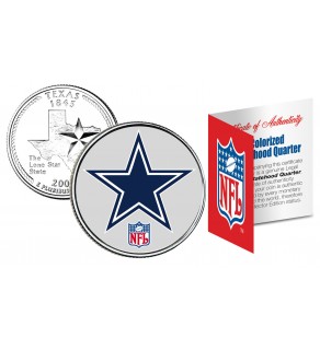DALLAS COWBOYS NFL Texas US Statehood Quarter Colorized Coin  - Officially Licensed