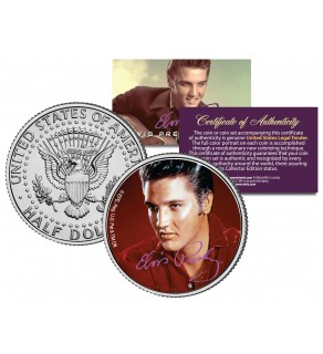 Elvis Presley " Red " JFK Kennedy Half Dollar U.S. Coin