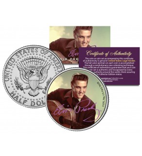 Elvis Presley " Guitar " JFK Kennedy Half Dollar U.S. Coin