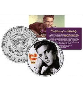 ELVIS PRESLEY - Love Me Tender - MOVIE JFK Kennedy Half Dollar US Coin - Officially Licensed