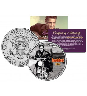 ELVIS PRESLEY - Roustabout - MOVIE JFK Kennedy Half Dollar US Coin - Officially Licensed