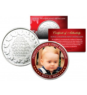 PRINCE GEORGE - First Birthday 2014 - Royal Canadian Mint Medallion Coin ROYAL BABY