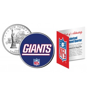 NEW YORK GIANTS NFL New York US Statehood Quarter Colorized Coin  - Officially Licensed