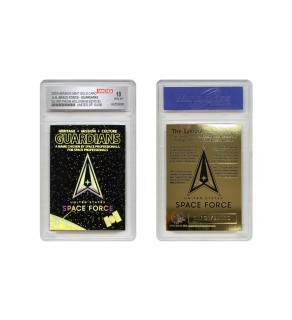 United States SPACE FORCE USSF SILVER PRISM HOLOGRAM Galaxy Embossed Gold Card - Graded Gem-Mint 10 - Limited # of 10,000