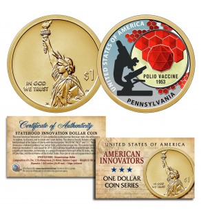 American Innovation PENNSYLVANIA 2019 Statehood $1 Dollar Uncirculated COLORIZED Coin