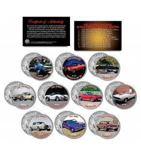 The 10 Most Expensive MUSCLE CARS Ever Sold at Auction - Colorized JFK Kennedy Half Dollar U.S. 10-Coin Set