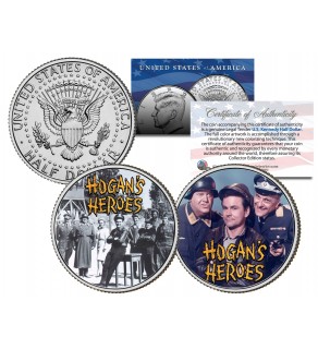 HOGAN'S HEROES - TV SHOW - Colorized JFK Half Dollar U.S. 2-Coin Set