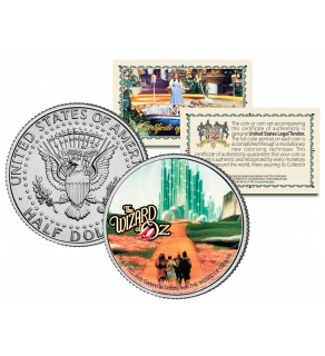 WIZARD OF OZ " Emerald City " JFK Kennedy Half Dollar US Coin - Officially Licensed