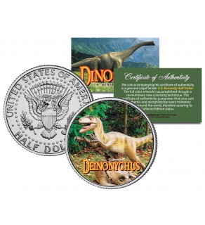 DEINONYCHUS Collectible Dinosaur JFK Kennedy Half Dollar U.S. Colorized Coin