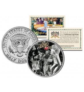 WIZARD OF OZ - In Forest - Colorized JFK Kennedy Half Dollar US Coin - Officially Licensed