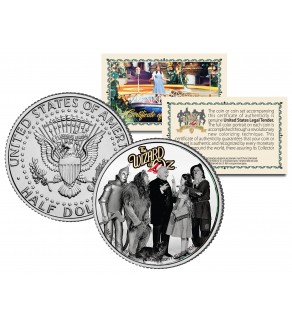 WIZARD OF OZ - Publicity Photo - Colorized JFK Kennedy Half Dollar US Coin - Officially Licensed
