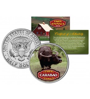 CARABAO Collectible Farm Animals JFK Kennedy Half Dollar U.S. Colorized Coin