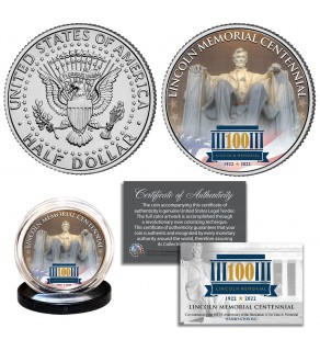 LINCOLN MEMORIAL 100th Anniversary CENTENNIAL 1922-2022 Genuine 2022 JFK Kennedy Half Dollar U.S. Coin