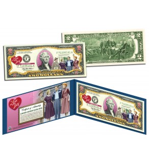 I LOVE LUCY Legal Tender U.S. Colorized $2 Bill - OFFICIALLY LICENSED - Lucille Ball
