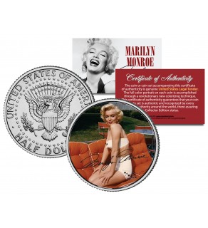 Marilyn Monroe " Summer " JFK Kennedy Half Dollar US Colorized Coin - Officially Licensed