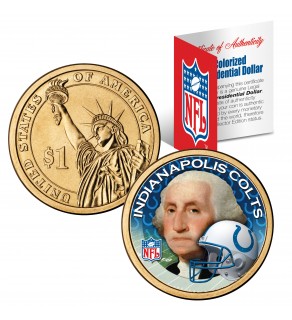 INDIANAPOLIS COLTS NFL Presidential $1 Dollar US Colorized Coin - Officially Licensed