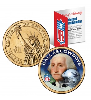 DALLAS COWBOYS NFL Presidential $1 Dollar US Colorized Coin - Officially Licensed