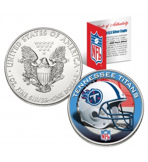 TENNESSEE TITANS 1 Oz American Silver Eagle $1 US Coin Colorized - NFL LICENSED