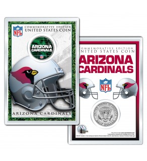 ARIZONA CARDINALS Field NFL Colorized JFK Kennedy Half Dollar U.S. Coin w/4x6 Display