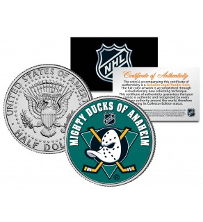ANAHEIM DUCKS NHL Hockey JFK Kennedy Half Dollar U.S. Coin - Officially Licensed