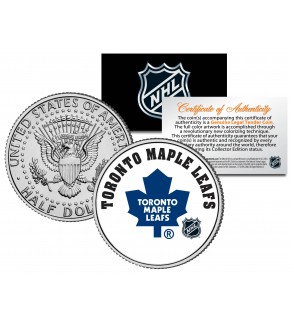 TORONTO MAPLE LEAFS NHL Hockey JFK Kennedy Half Dollar U.S. Coin - Officially Licensed
