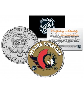 OTTAWA SENATORS NHL Hockey JFK Kennedy Half Dollar U.S. Coin - Officially Licensed