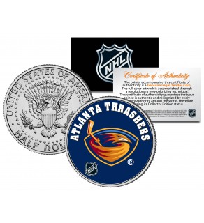ATLANTA THRASHERS NHL Hockey JFK Kennedy Half Dollar U.S. Coin - Officially Licensed