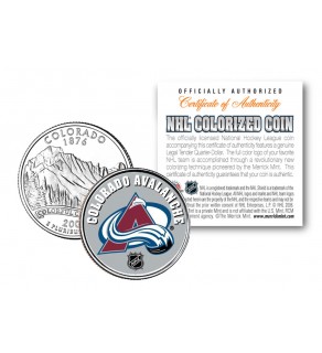 COLORADO AVALANCHE NHL Hockey Colorado Statehood Quarter U.S. Colorized Coin - Officially Licensed