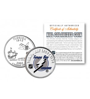 TAMPA BAY LIGHTNING NHL Hockey Florida Statehood Quarter U.S. Colorized Coin - Officially Licensed