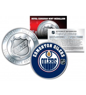 EDMONTON OILERS Royal Canadian Mint Medallion NHL Colorized Coin - Officially Licensed