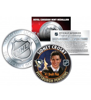 2005-06 SIDNEY CROSBY Royal Canadian Mint Medallion NHL #1 DRAFT PICK Rookie Coin - Officially Licensed